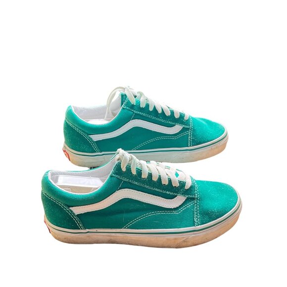 Vans Old Skool Skateboard Shoes men’s 5 women’s 6.5 Waterfall Green Suede Green - Picture 1 of 7